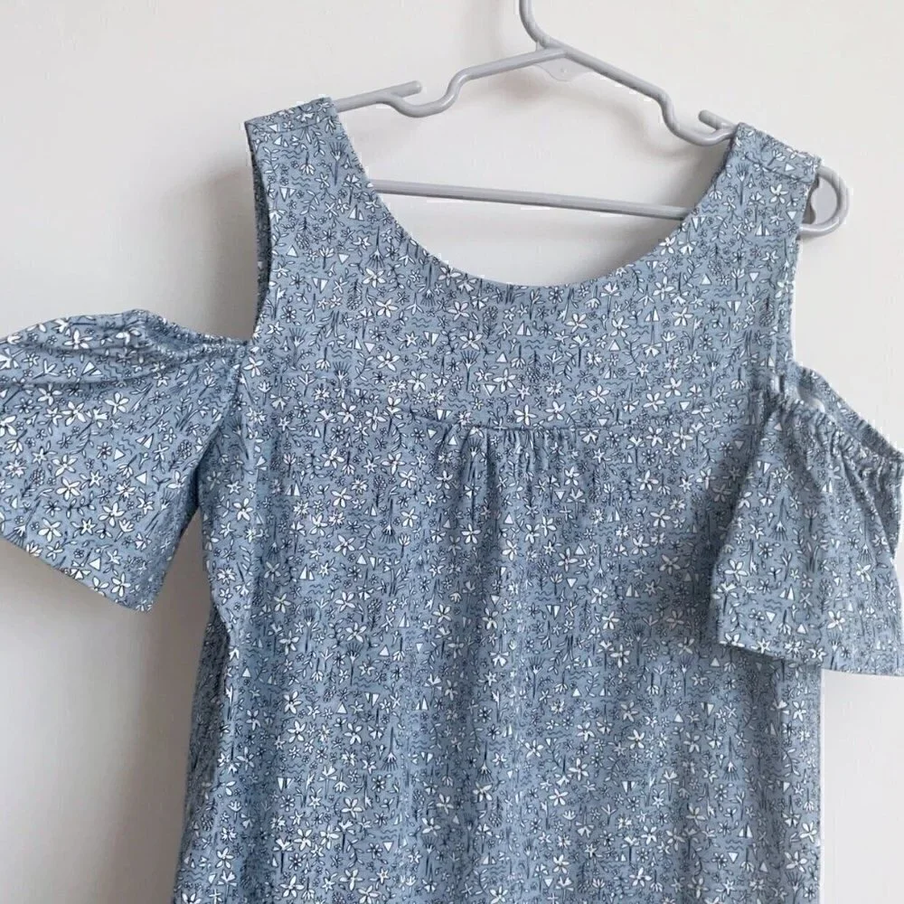 NWT Tea Collection Floral Cold Shoulder Dress, Size 10 years